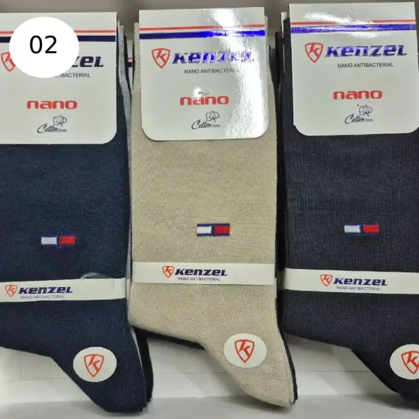 جوراب نخ پنبه مردانه برند کنزل طرح دو